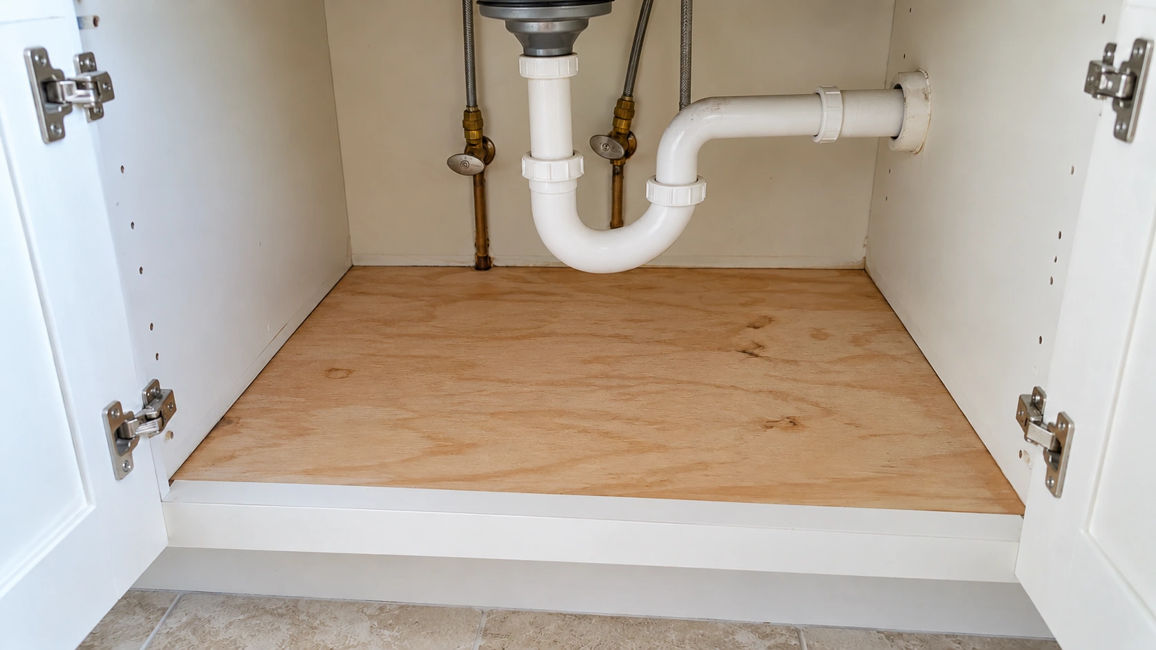 The same cabinet floor dry.